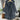 Oversized wool hooded sweater coat in gray blue displayed on a hanger, showcasing its cozy texture and long sleeves, designed for winter wear in a 5XL size.