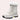 Women's pink quilted waterproof winter boots with fur lining and synthetic rubber soles, designed for outdoor use and walking, shown in size 42.