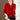 Women's red cashmere hooded zip-up sweater in size 4XL, featuring long sleeves and a cozy fit, ideal for luxury winter fashion.