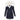Women's blue insulated parka with faux fur hood, featuring a stylish design with long sleeves and button details, ideal for winter fashion.
