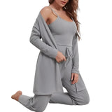 Women's ribbed knit cold shoulder jumpsuit in gray, size XL, featuring long sleeves, a fitted waist, and cozy material ideal for fall loungewear.