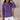 Purple women's chunky sweater with a V-neck design and cable knit pattern, size 2XL.