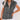 Sleeveless gray denim vest for women featuring frayed edges and pockets, shown in the Nero color variant in size XL.