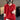 Women's red half-zip sweater, size 2XL, featuring long sleeves and a soft collar, styled as part of chic modern winter fashion.