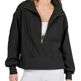 A women's tan cropped jacket in size XXL, featuring a stylish design with long sleeves and a collar, perfect for a lightweight and fashionable fall look.
