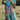 Women's vibrant floral print summer dress in blue featuring short sleeves and a defined waist, available in size 3XL.