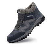 Women's blue waterproof insulated hiking boots with anti-slip soles, size 43, designed for outdoor activities and hiking.