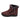 Women's red wine-colored waterproof insulated non-slip winter snow boots with synthetic rubber soles, designed for outdoor activities and providing warmth and traction in snowy conditions.