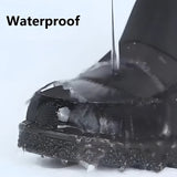 A pair of women's waterproof insulated snow boots designed for non-slip wear, providing thermal insulation and durability, suitable for snowy and wet conditions.