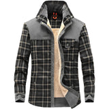 Women's gray waterproof and windproof hiking jacket in 4XL size, featuring a plaid pattern with a collar and long sleeves, designed for outdoor wear.