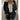 Women's black teddy coat, soft plush fabric, oversized fit, featuring a fluffy texture and long sleeves, styled with a fashionable look.