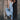 Women's wide-leg blue denim overalls in Azzurro color, size XXL, featuring pockets and a casual fashion design.