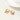 18K gold plated hoop earrings with pink natural stone charms, elegant fashion accessory for women.