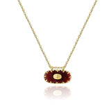 Luxury emerald necklace with a green gemstone pendant on a gold chain