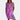 Purple floral tropical print women's summer dress with pockets, featuring short sleeves and a flattering waistline, shown in a 3XL size.