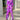 Yellow floral V-neck wrap dress with a tropical print and high-low hemline, shown in a 3XL size. The dress features a vibrant pattern with shades of purple, violet, and magenta, highlighting its elegant design suitable for formal occasions.