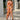 Orange floral V-neck wrap dress with a tropical print, high-low hemline, and long sleeves, modeled in a 3XL size, showcasing a trendy and elegant fashion design.