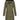 Army Green Women's Waterproof Hooded Long Raincoat in size 2XL, featuring long sleeves, buttons, and a stylish collar.