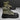 Youth urban black combat boots featuring a neon green stripe and contrast stitching, shown in size 47.