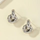 Gold Spiral Earrings with Multi-Loop Design in Luxury Metal Finish