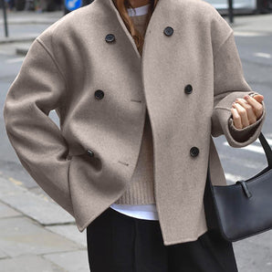 Avencea | Trendy Oversize Jacket with Button Closure