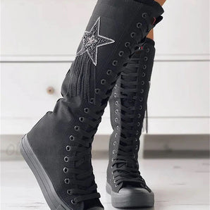 Avencea - Lace-Up Boots with Tassels for Stylish Comfort