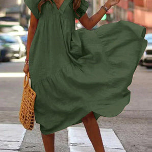 Avencea - Elegant Summer Dress Made of Light, Soft Material