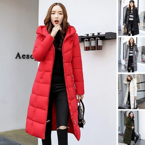 Avencea - Stylish Winter Jacket with Hood Windproof Snow Parka Puffer Coat