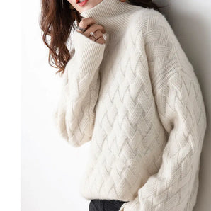 Avencea Sweater | Chic Elegant Cashmere Turtleneck Sweater