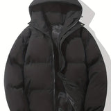 Emerson - Klassisches Design Warme Kapuzenjacke hellblau vorderseite close up