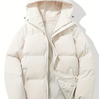 Emerson - Klassisches Design Warme Kapuzenjacke dunkelgrau rückseite