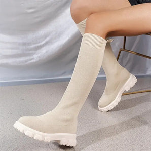 Avencea - Ankle-High Stretch Sock Boots for Stylish and Cozy Winter