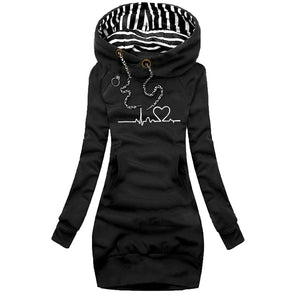 Avencea Heartbeat Pullover - Stylish Winter Pullover Dress
