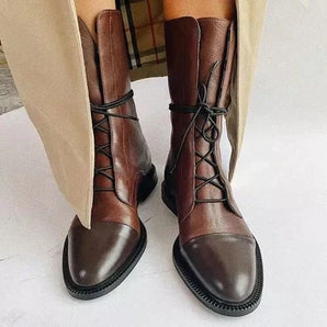 Avencea - Vintage-Look Boots with Heel