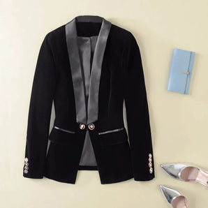 Avencea Smoking Blazer made of fine velvet with satin lapels and long sleeves