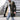 Beige lange jas voor heren met print