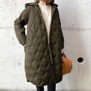 Avencea - New Casual Parka Coat with Hood in Argyle for Autumn and Winter