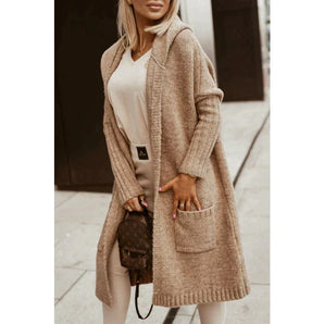 Avencea - Long Cardigan for Women in Green, Khaki, White, Gray, Cream, and Pink