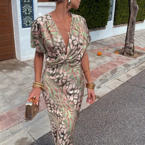 Avencea - Elegant Floral Casual Dress