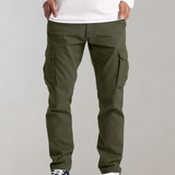 Khaki cargo broek voor heren