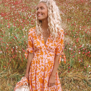 Avencea - Stylish Dress with Quarter Sleeves