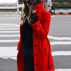 Avencea - Waterproof High Collar Trench Coat