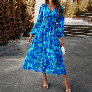 Avencea - Elegant Summer Dress with Floral Print