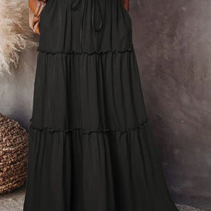 Avencea - High-Waisted Bohemian Skirts with Elastic Waistband