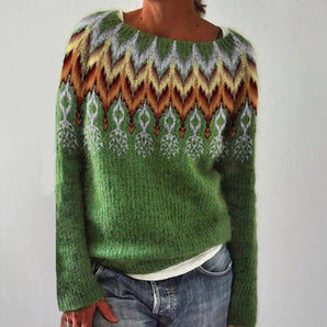 Avencea - Knitted Sweater with Vintage Design