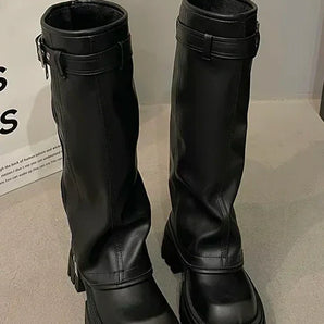 Avencea | Knee-High Platform Boots - Elevate Your Style with Knee-High Platform Boots!