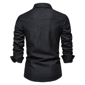 Avencea - Elastic Cotton Denim Shirt