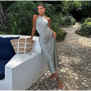 Avencea - Sleeveless Maxi Dress with Wrap Look
