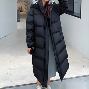 Avencea - Long Windproof Down Jacket