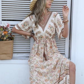 Avencea Trendy Bohemian Maxi Dress